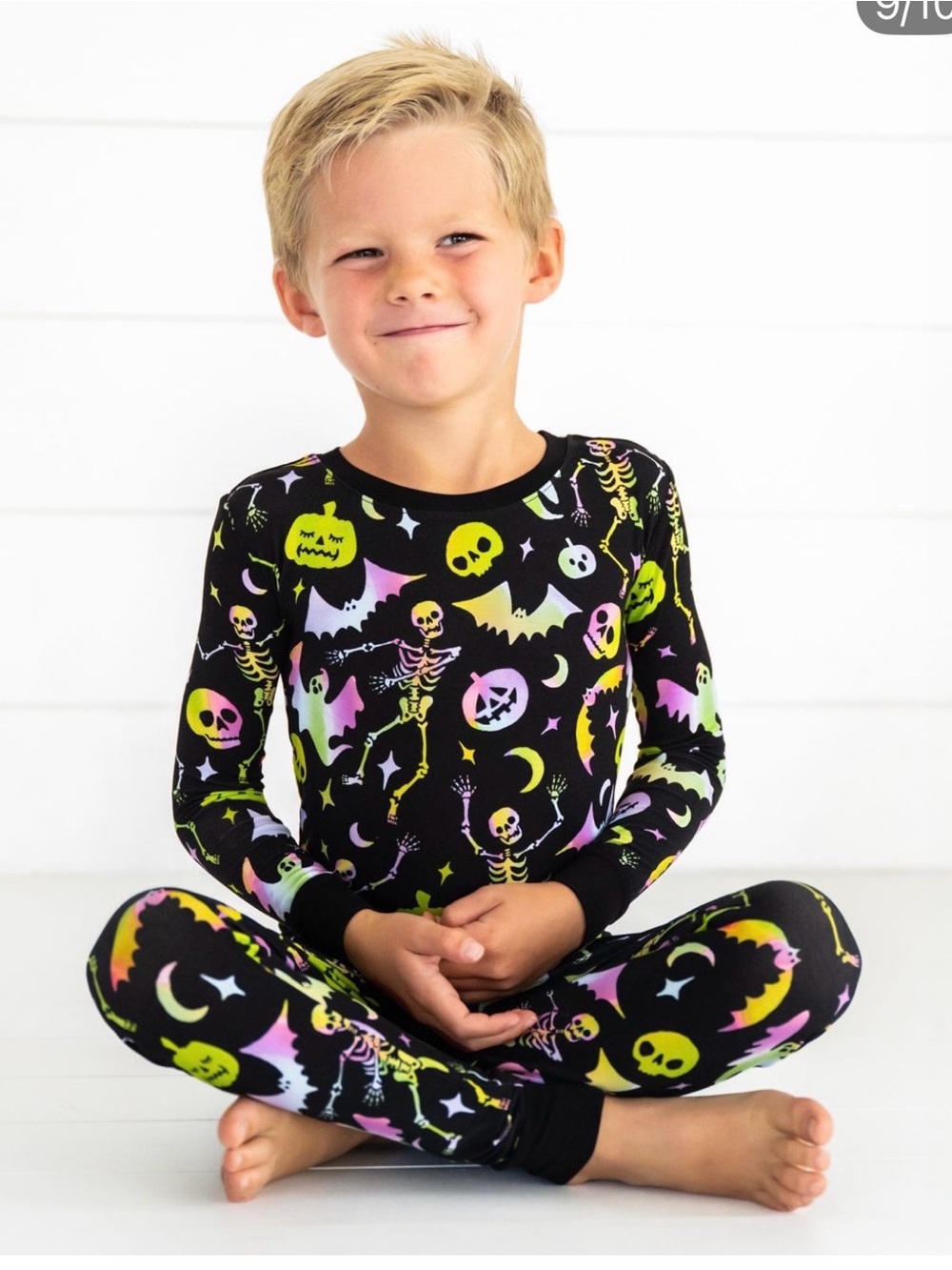 Little Sleepies Halloween Skeletons Pajama Set Size 5/6